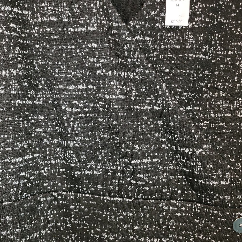 NWT Ann Taylor Heavy Knit Dress 14 Salt n Pepper - Picture 3 of 6
